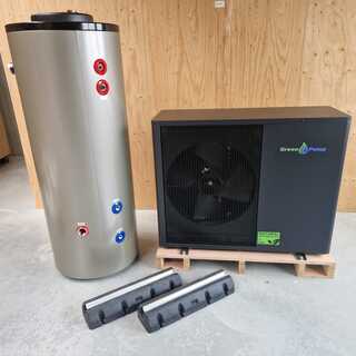 Warmtepomp Set 9KW – 1 Fase incl. Buffervat 260L, Greenpump, Propaan,